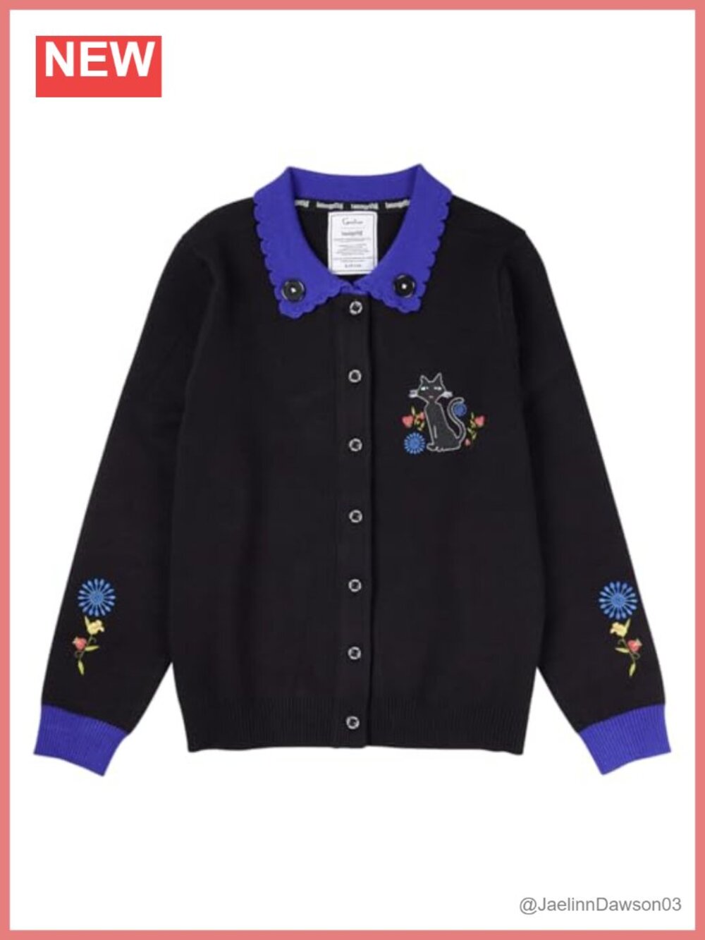 Loungefly Coraline Cat Dragonfly Collared Cardigan